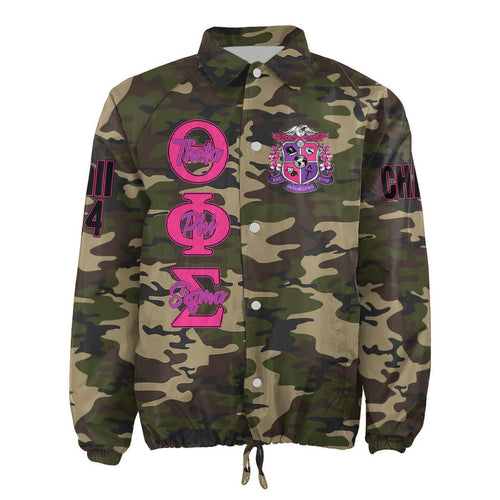 (Custom) Africa Zone Jacket - Theta Phi Sigma Christian Sorority Camouflage Crossing Jacket A31