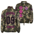 (Custom) Africa Zone Jacket - Theta Phi Sigma Christian Sorority Camouflage Crossing Jacket A31