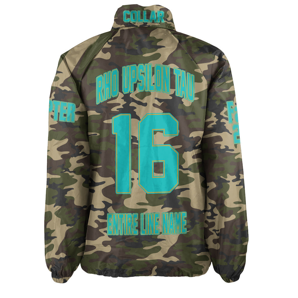 (Custom) Africa Zone Jacket - Rho Upsilon Tau Military Sorority Camouflage Crossing Jacket A31