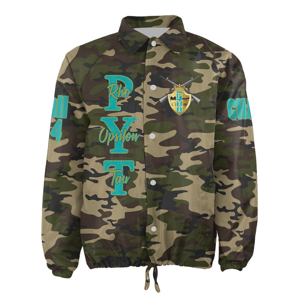 (Custom) Africa Zone Jacket - Rho Upsilon Tau Military Sorority Camouflage Crossing Jacket A31