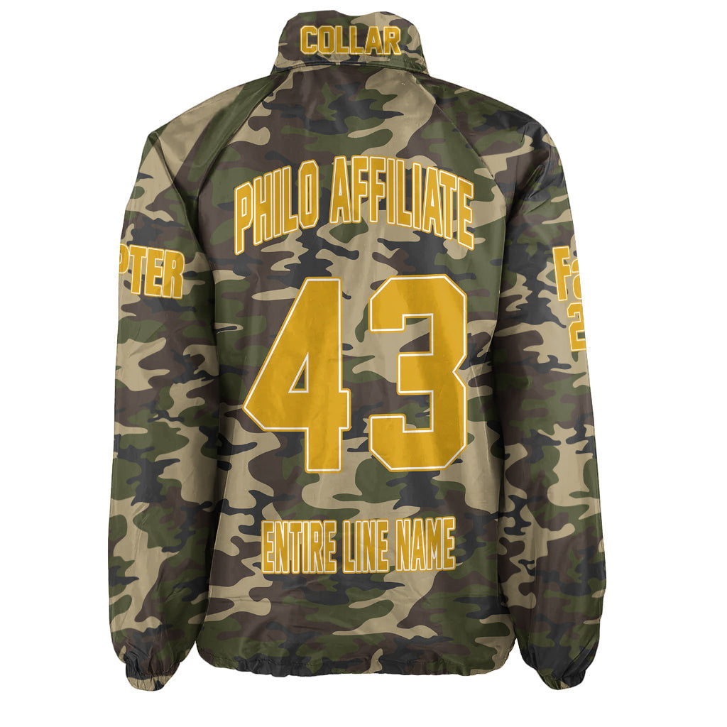 (Custom) Africa Zone Jacket - Philo Affiliate Sorority Camouflage Crossing Jacket A31