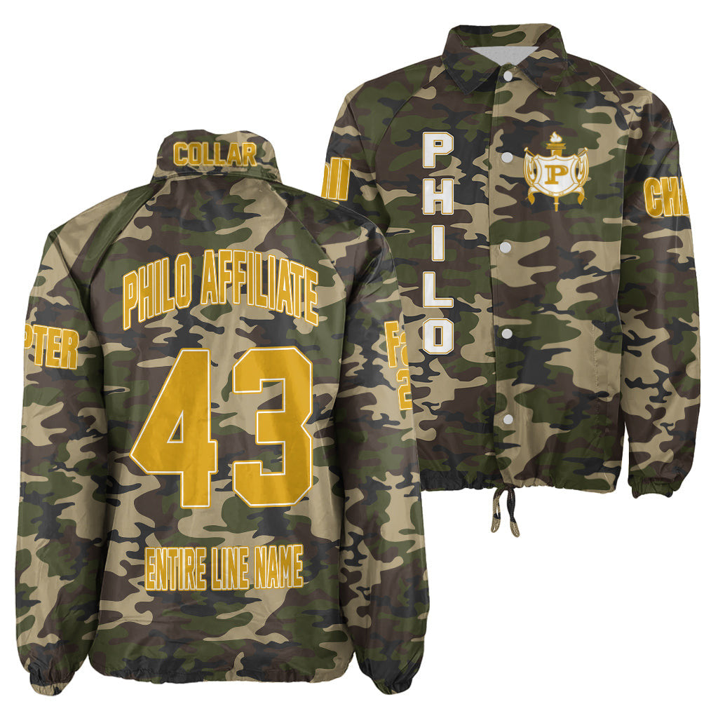 (Custom) Africa Zone Jacket - Philo Affiliate Sorority Camouflage Crossing Jacket A31