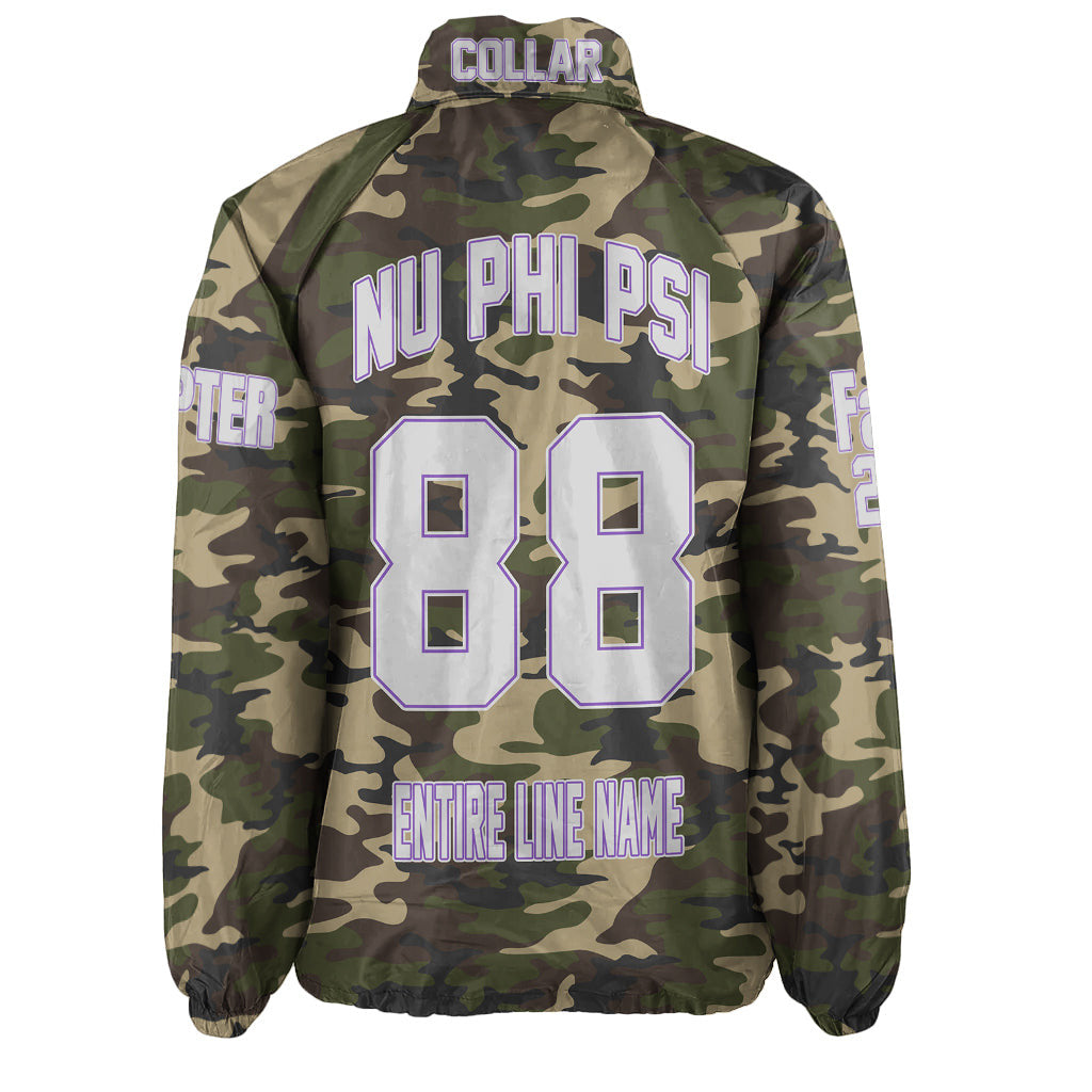 (Custom) Africa Zone Jacket - Nu Phi Psi Fraternity Camouflage Crossing Jacket A31