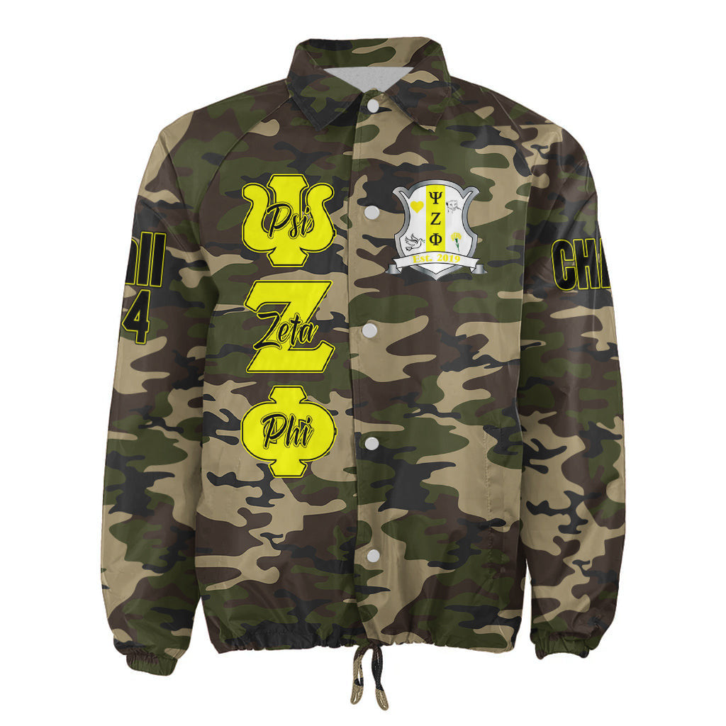 (Custom) Africa Zone Jacket - Psi Zeta Phi Military Sorority Camouflage Crossing Jacket A31