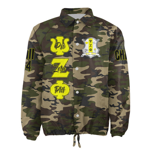 (Custom) Africa Zone Jacket - Psi Zeta Phi Military Sorority Camouflage Crossing Jacket A31