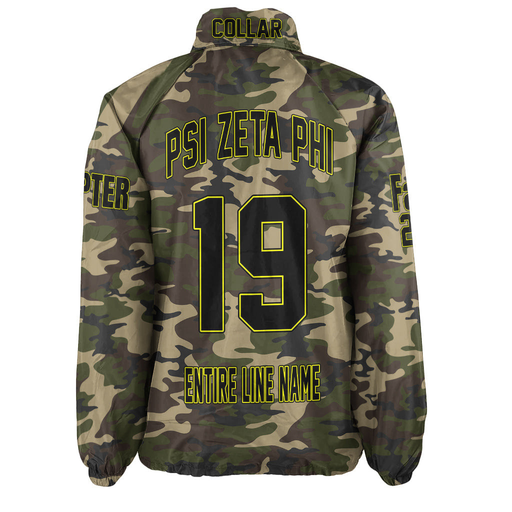 (Custom) Africa Zone Jacket - Psi Zeta Phi Military Sorority Camouflage Crossing Jacket A31