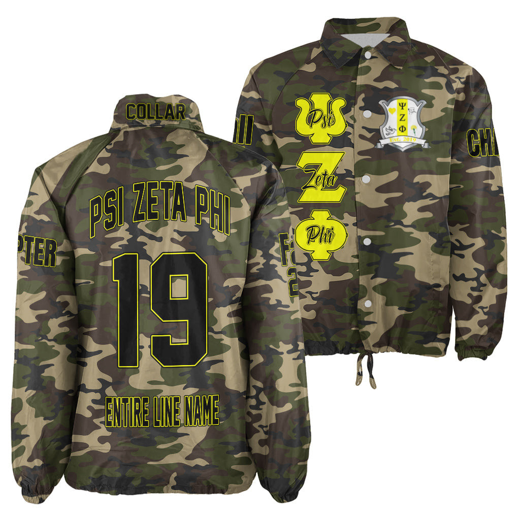 (Custom) Africa Zone Jacket - Psi Zeta Phi Military Sorority Camouflage Crossing Jacket A31
