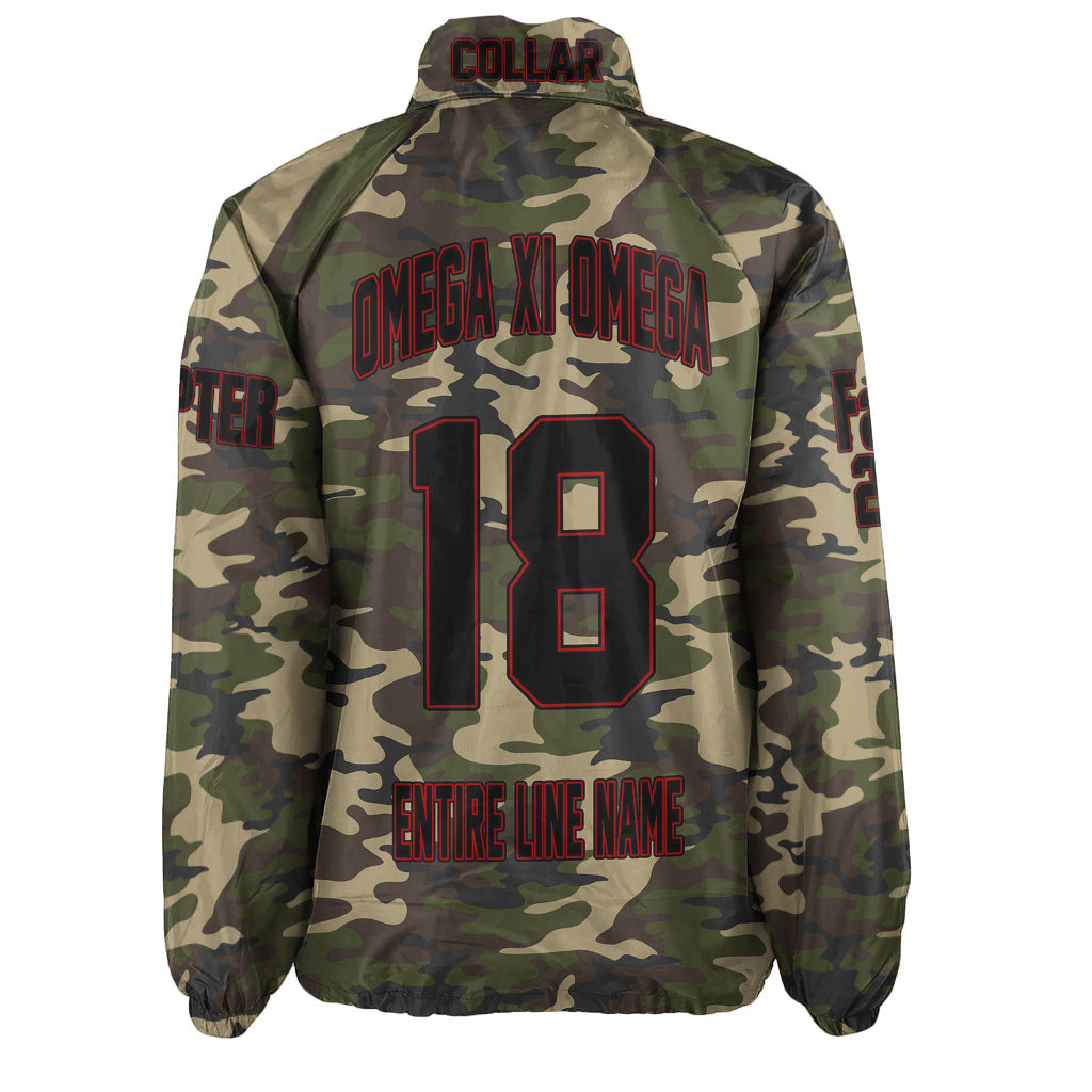 (Custom) Africa Zone Jacket - Omega Xi Omega Military Fraternity Camouflage Crossing Jacket A31