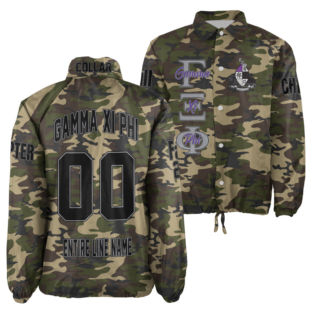 (Custom) Africa Zone Jacket - Gamma Xi Phi Camouflage Crossing Jacket A31