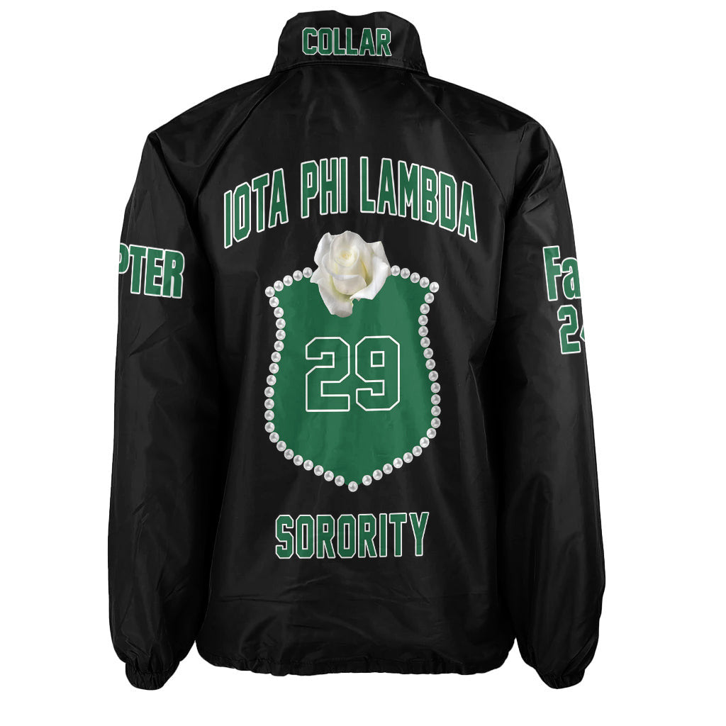 (Custom) Africazone Jacket - Iota Phi Lambda Sorority White Tea Rose Crossing Jacket A31
