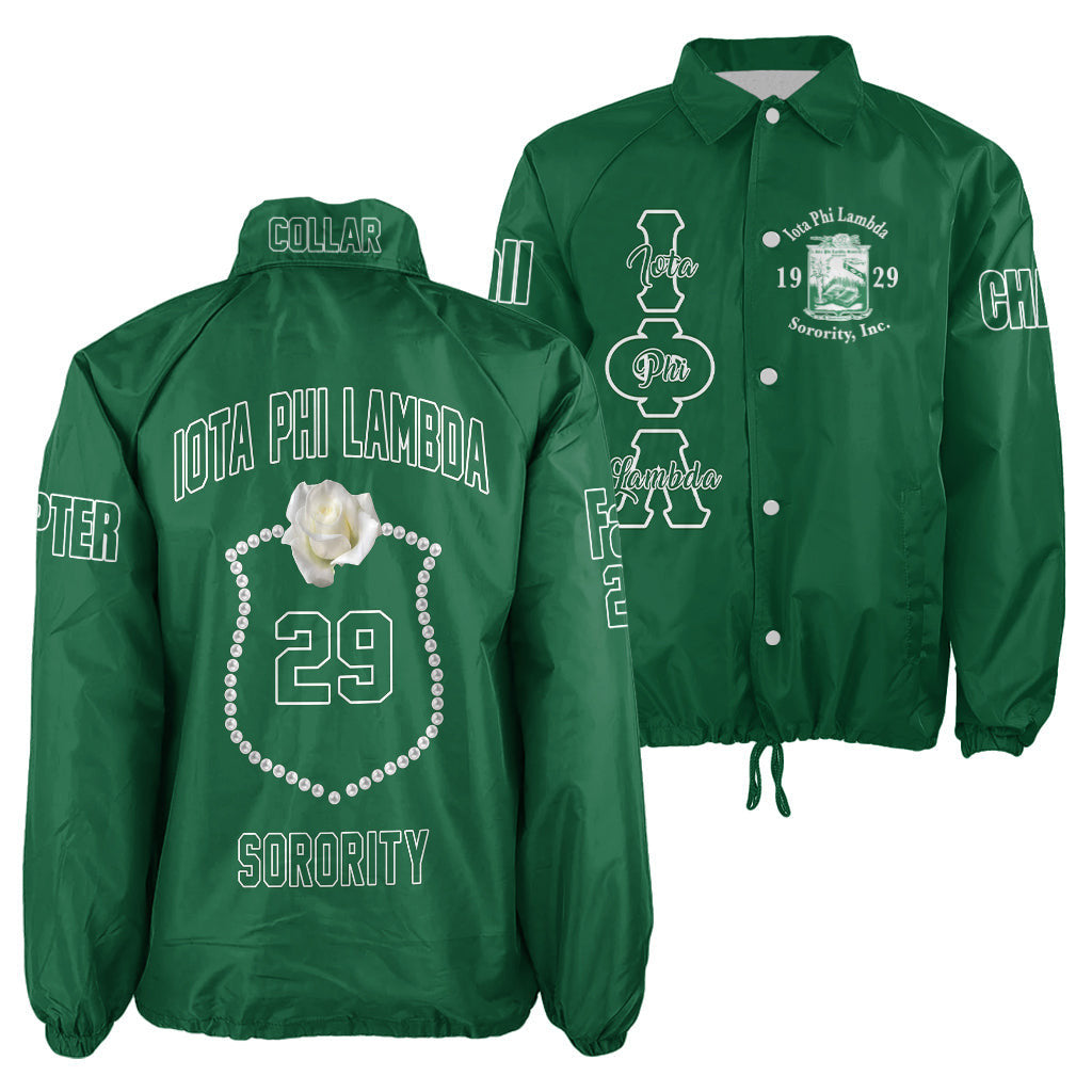 (Custom) Africazone Jacket - Iota Phi Lambda Sorority White Tea Rose Crossing Jacket A31