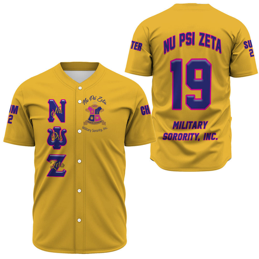 Africa Zone Baseball Jerseys - Nu Psi Zeta Military Sorority