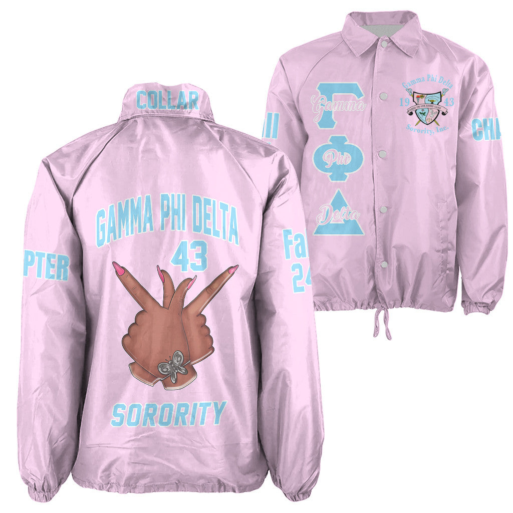 (Custom) Africa Zone Jacket - Gamma Phi Delta Sorority Handsign Crossing Jacket A31