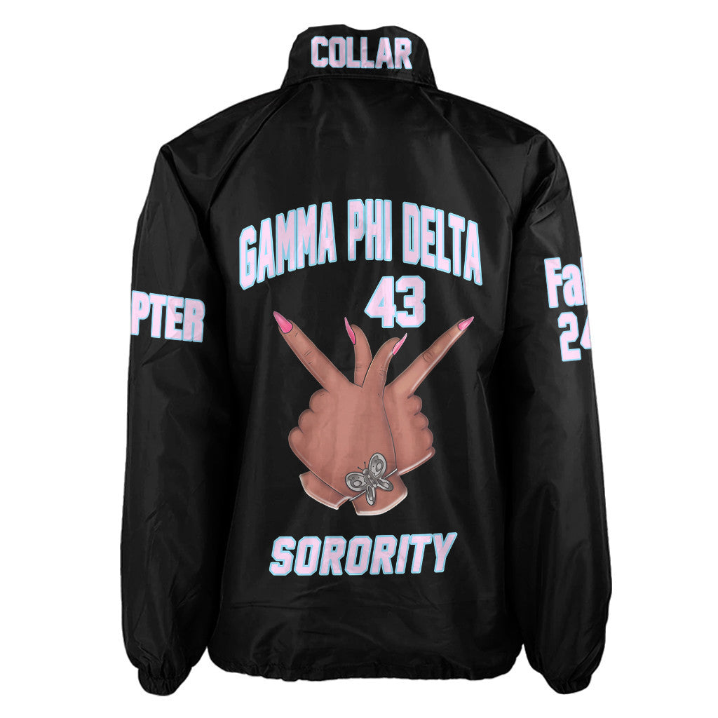 (Custom) Africa Zone Jacket - Gamma Phi Delta Sorority Handsign Crossing Jacket A31