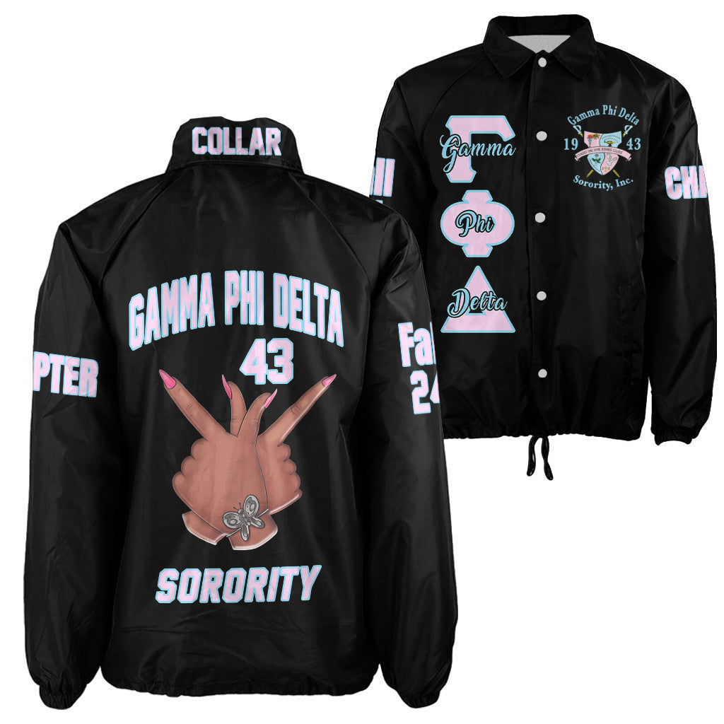 (Custom) Africa Zone Jacket - Gamma Phi Delta Sorority Handsign Crossing Jacket A31