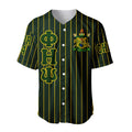 Africazone Clothing - (Custom) Phi Eta Psi Fraternity Pin Striped Baseball Jersey A31