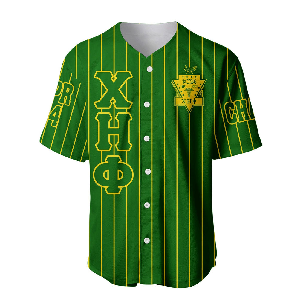 Africazone Clothing - (Custom) Chi Eta Phi Sorority Pin Striped Baseball Jersey A31