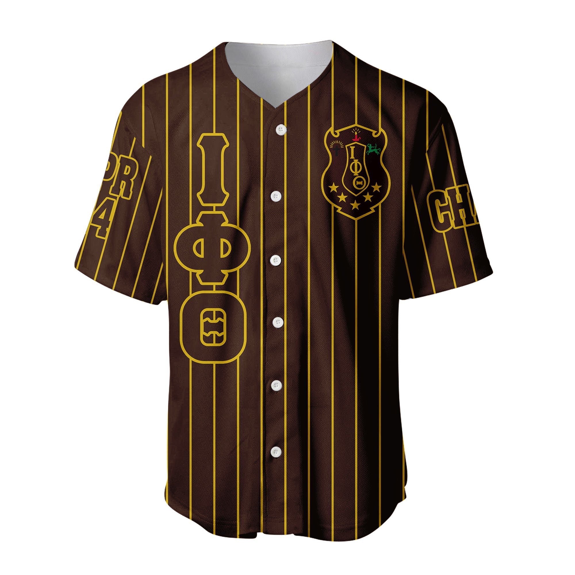 (Personalized) Iotas 1963 Brotherhood Pin Striped Baseball Jersey