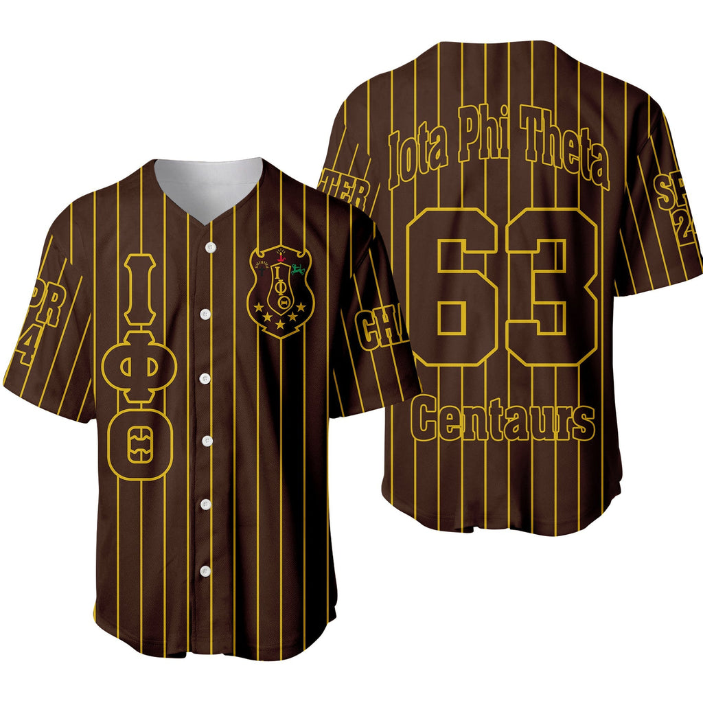 (Personalized) Iotas 1963 Brotherhood Pin Striped Baseball Jersey