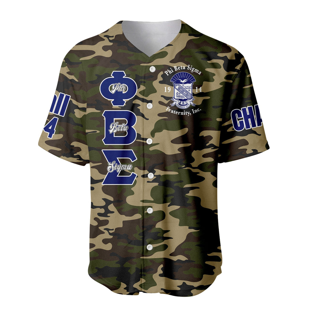 (Custom) Africazone Baseball Jersey - Phi Beta Sigma Fraternity Bleed A31