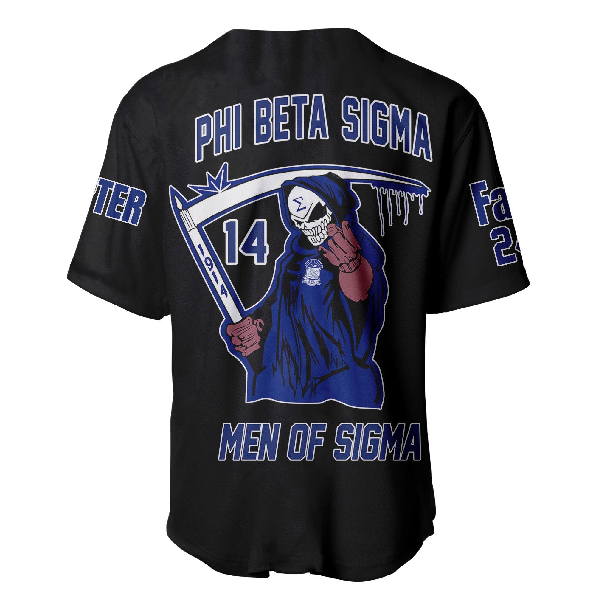(Custom) Africazone Baseball Jersey - Phi Beta Sigma Fraternity Bleed A31