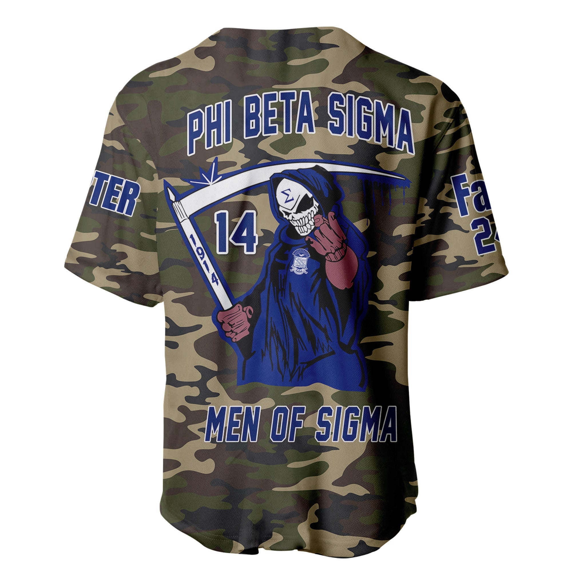 (Custom) Africazone Baseball Jersey - Phi Beta Sigma Fraternity Bleed A31