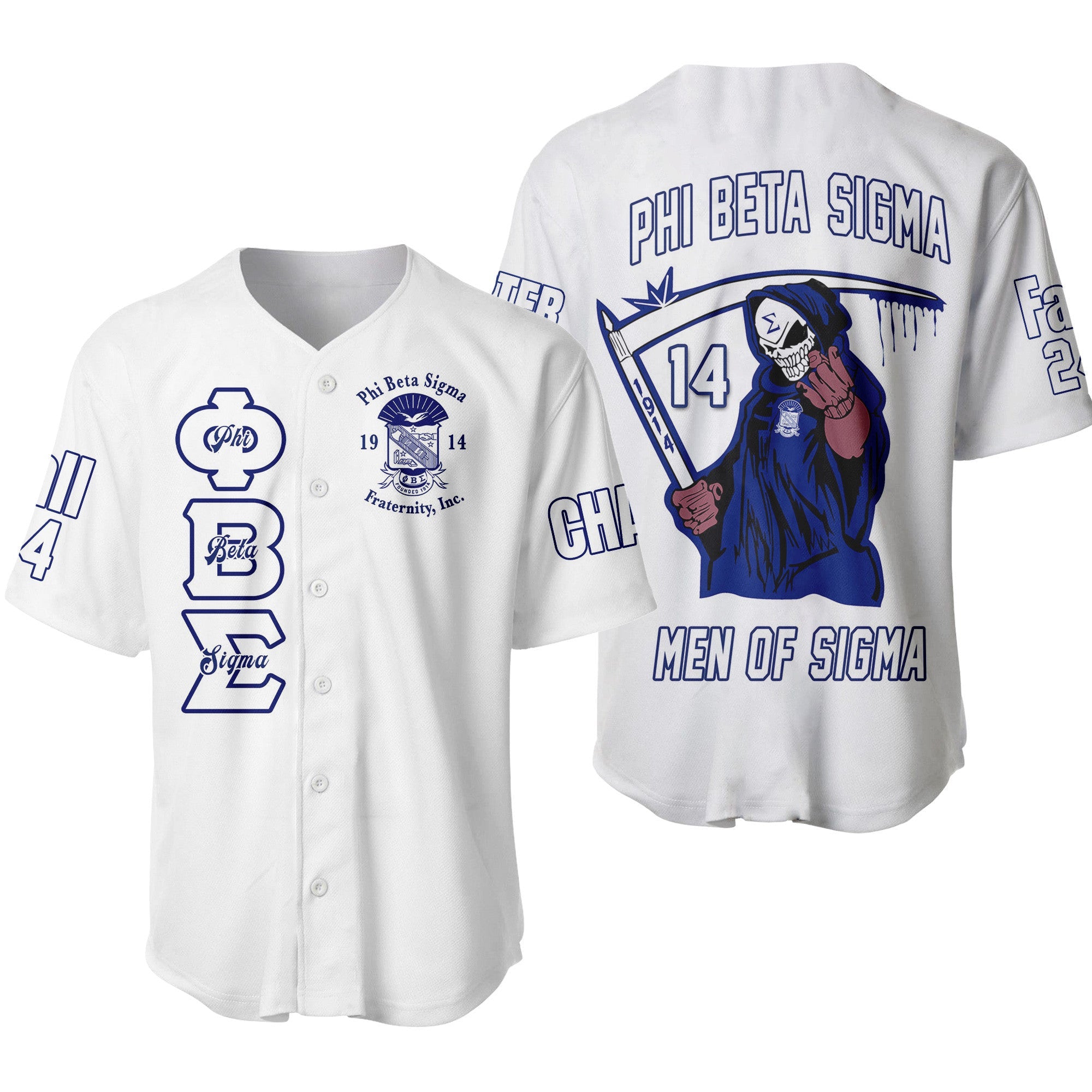 (Custom) Africazone Baseball Jersey - Phi Beta Sigma Fraternity Bleed A31