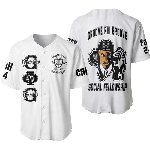 (Custom) Africazone Baseball Jersey - Groove Phi Groove Social Fellowship A31