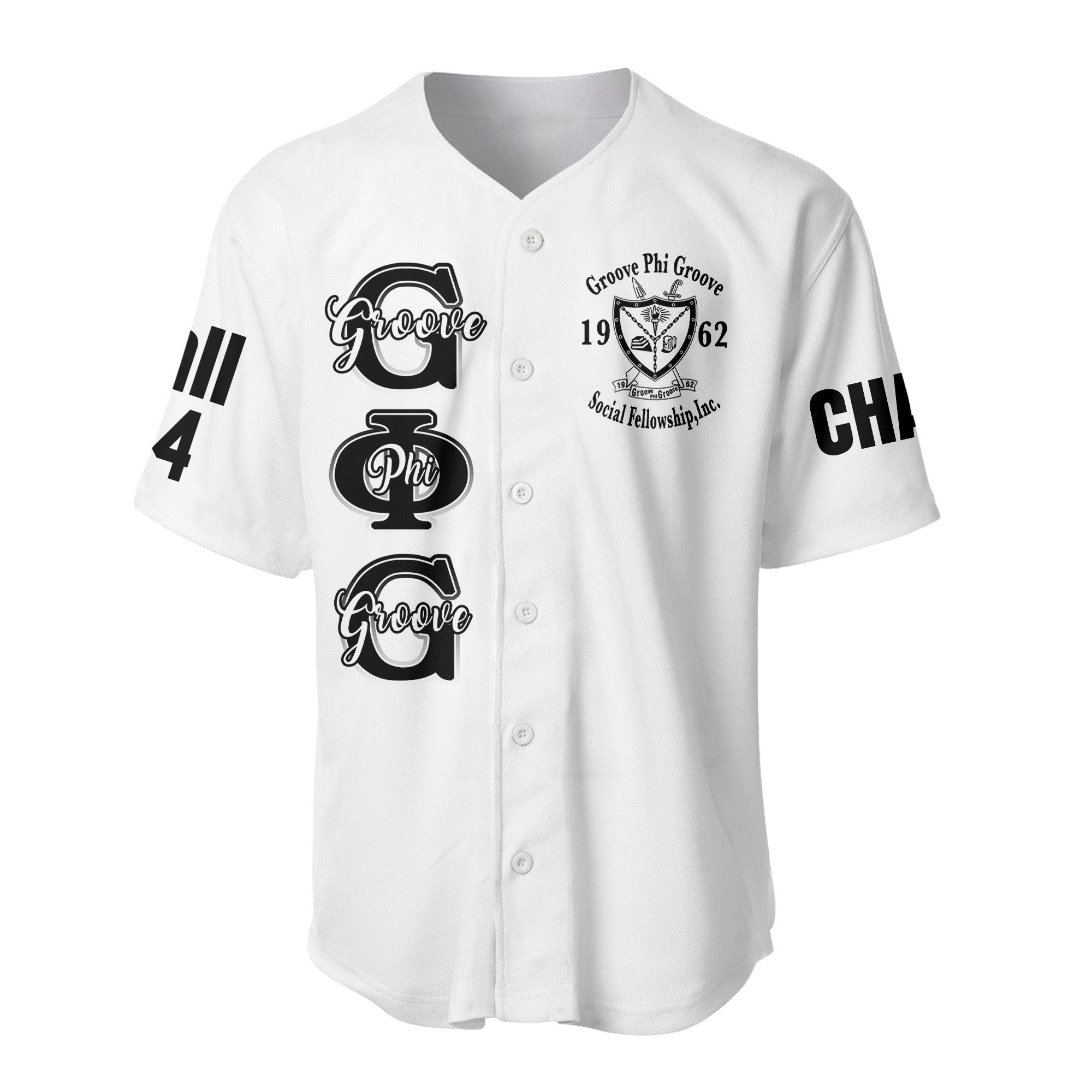 (Custom) Africazone Baseball Jersey - Groove Phi Groove Social Fellowship A31