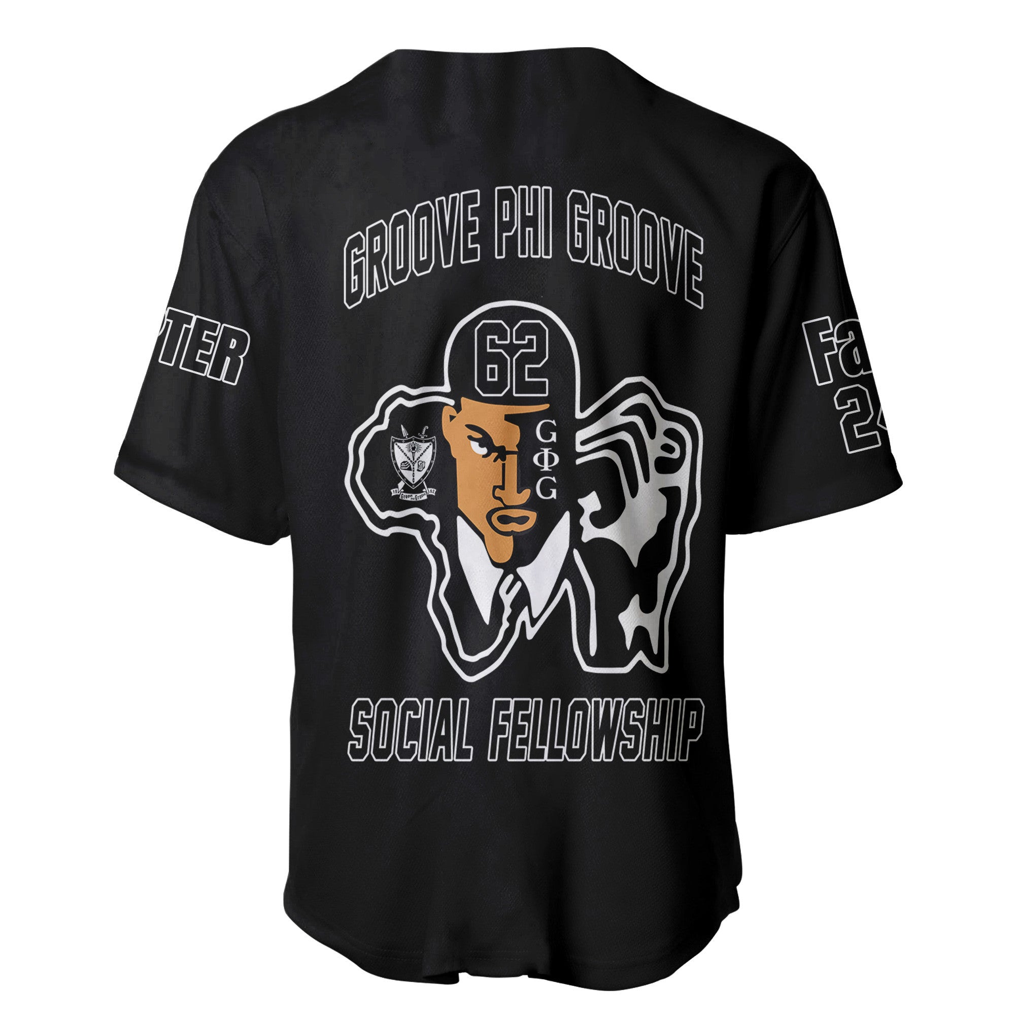 (Custom) Africazone Baseball Jersey - Groove Phi Groove Social Fellowship A31