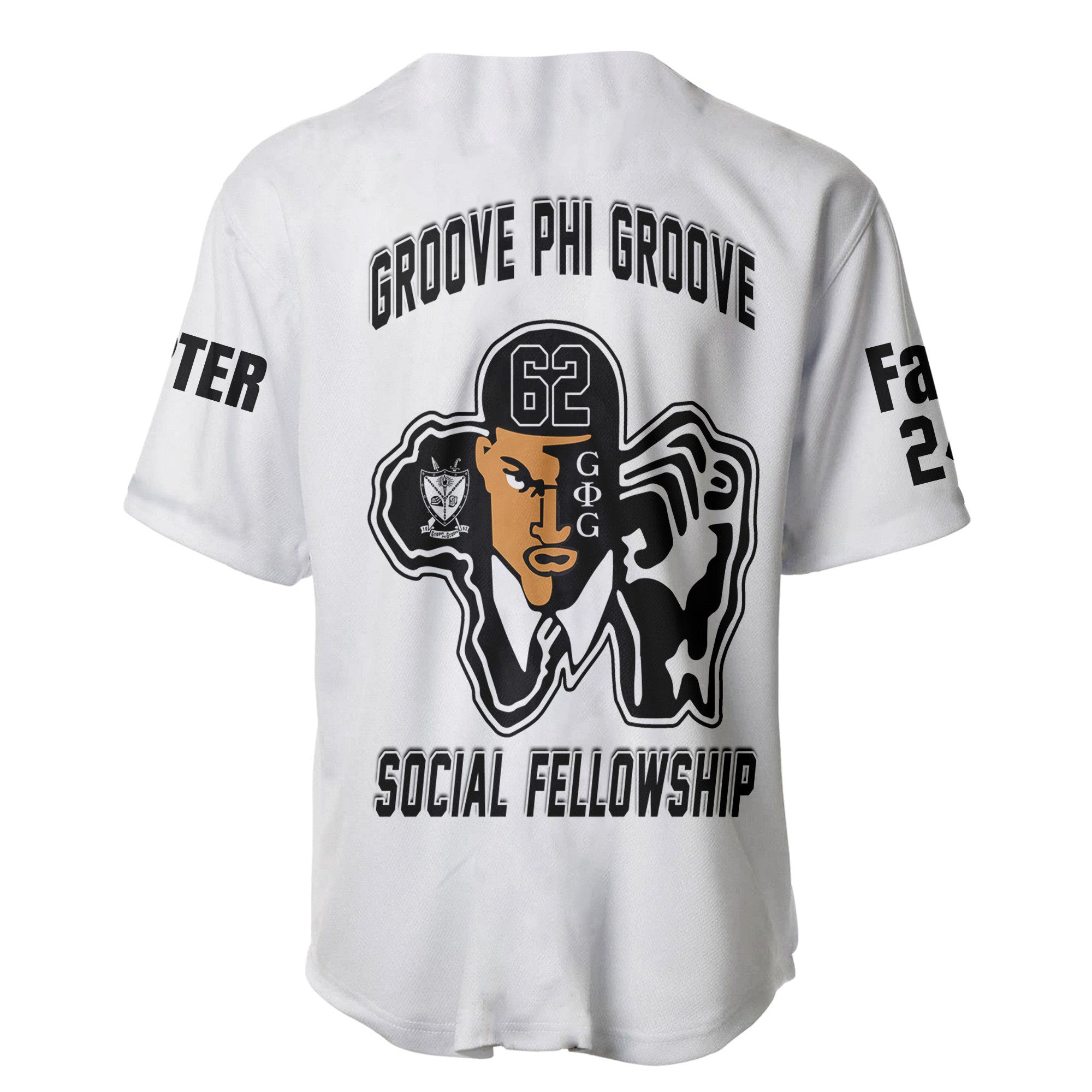 (Custom) Africazone Baseball Jersey - Groove Phi Groove Social Fellowship A31