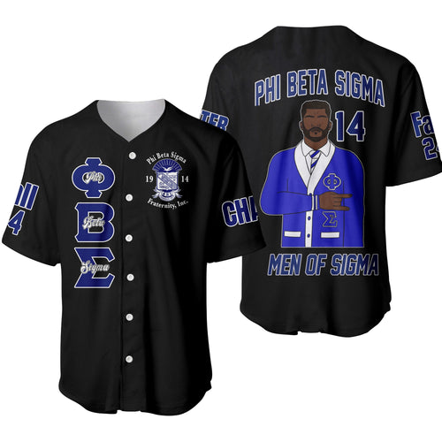 (Custom) Africazone Baseball Jersey - Phi Beta Sigma Fraternity A31