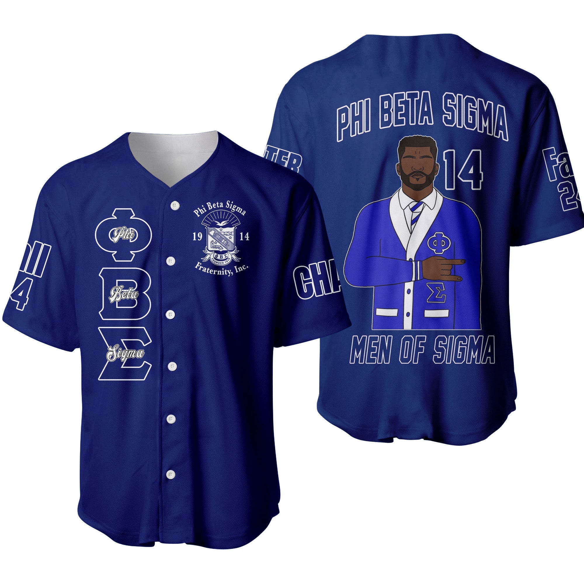 (Custom) Africazone Baseball Jersey - Phi Beta Sigma Fraternity A31