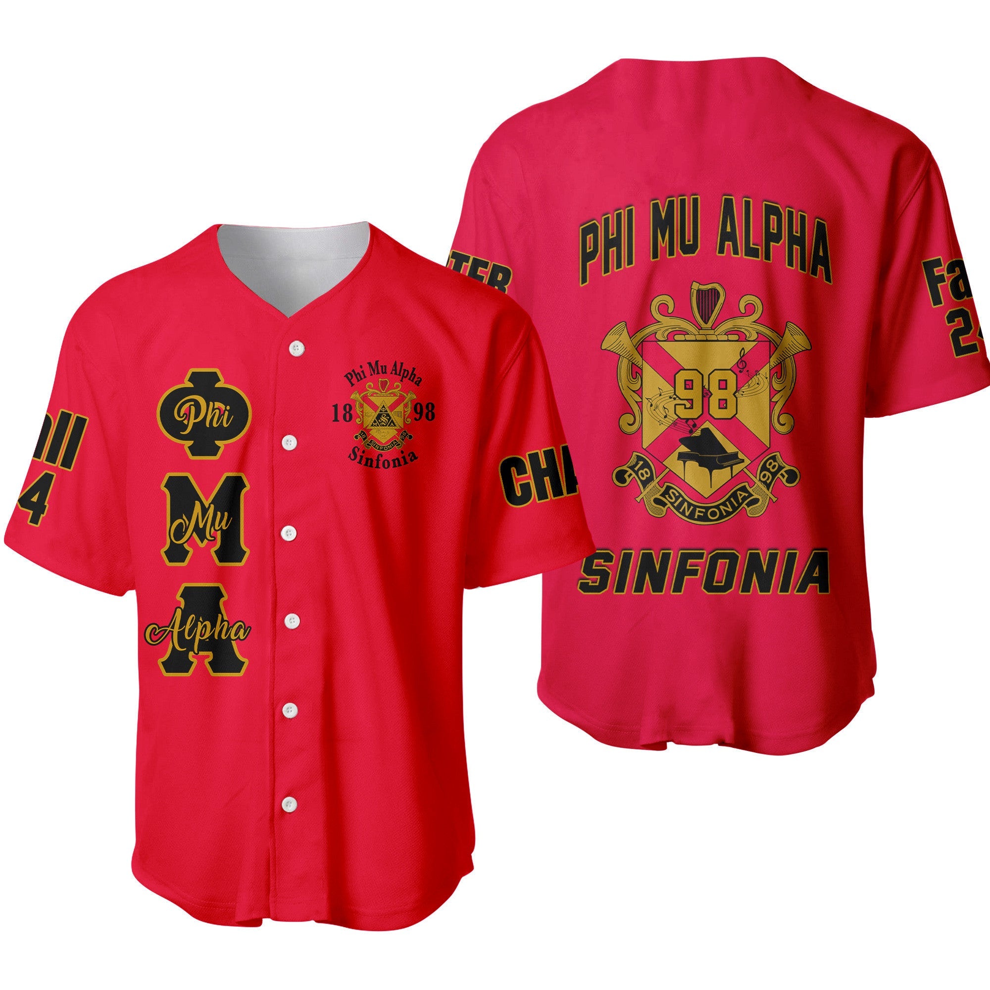 (Custom) Africazone Baseball Jersey - Phi Mu Alpha Sinfonia A31