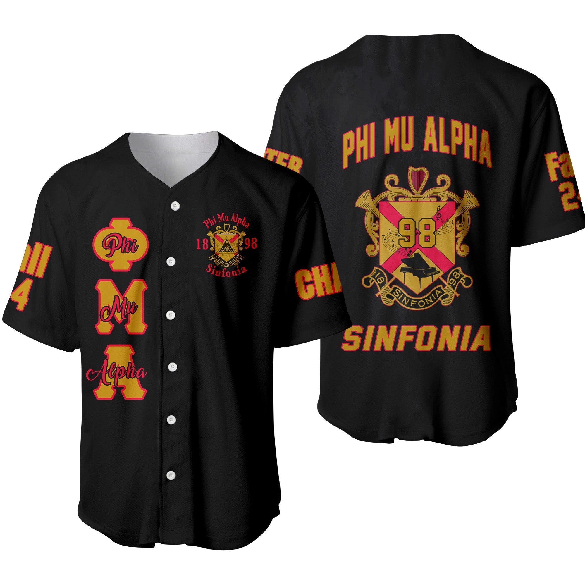 (Custom) Africazone Baseball Jersey - Phi Mu Alpha Sinfonia A31