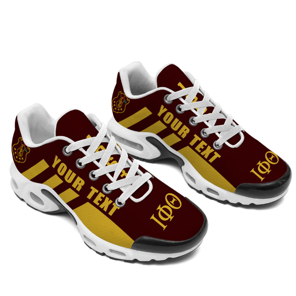 (Personalized) Iotas 1963 Brotherhood Cushion Sport Shoes - Brown & Gold Legacy