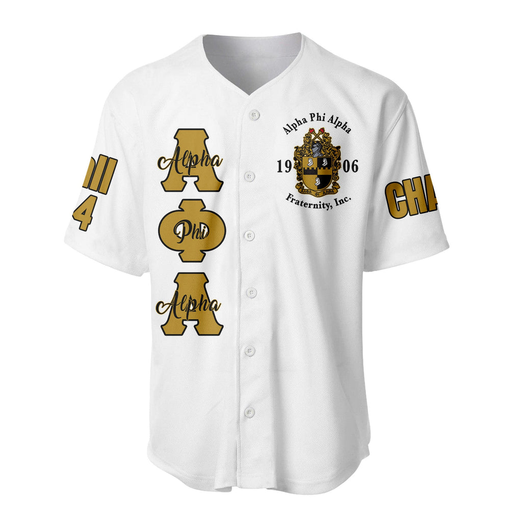 (Custom) Africazone Baseball Jersey - Alpha Phi Alpha Fraternity Handsign A31