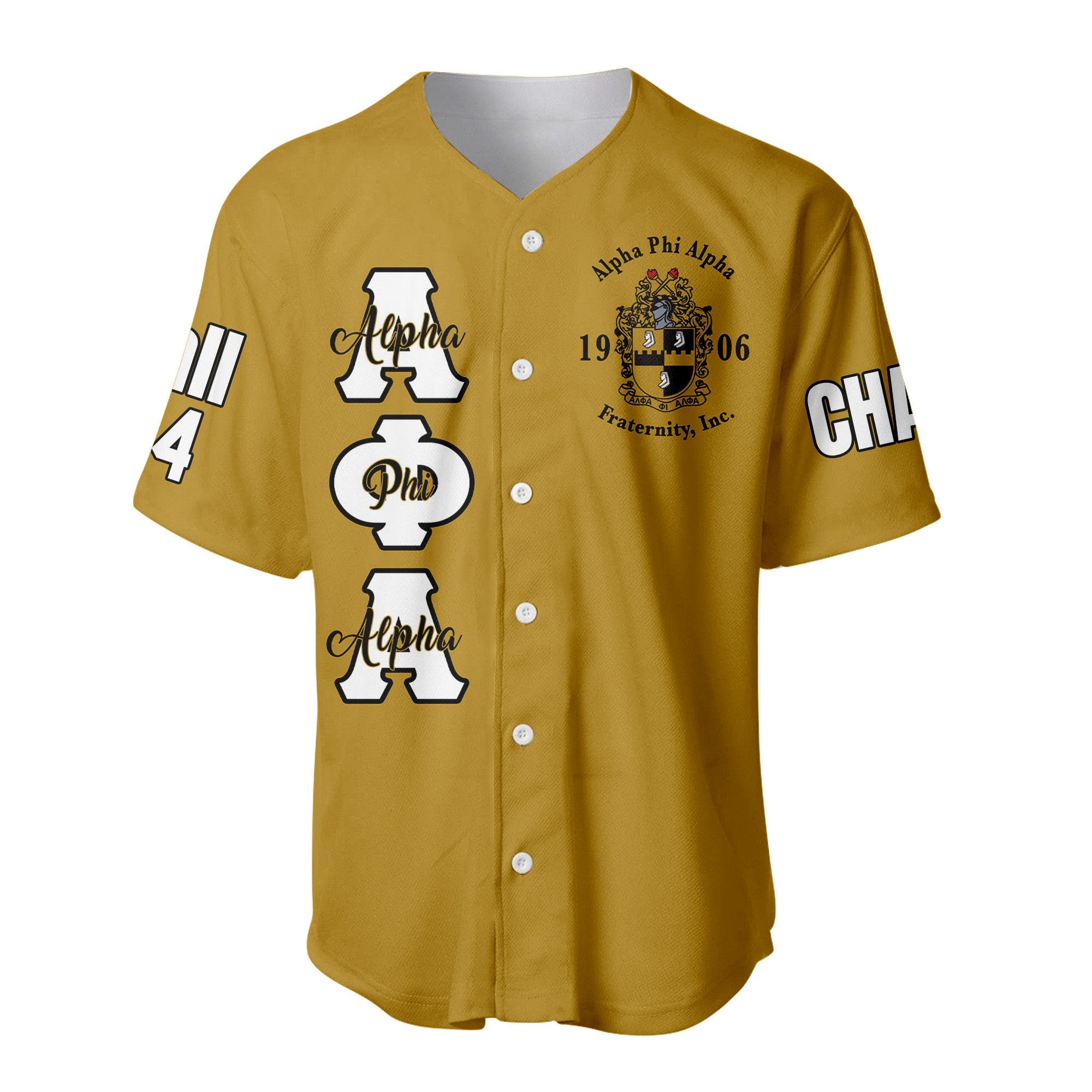 (Custom) Africazone Baseball Jersey - Alpha Phi Alpha Fraternity Handsign A31