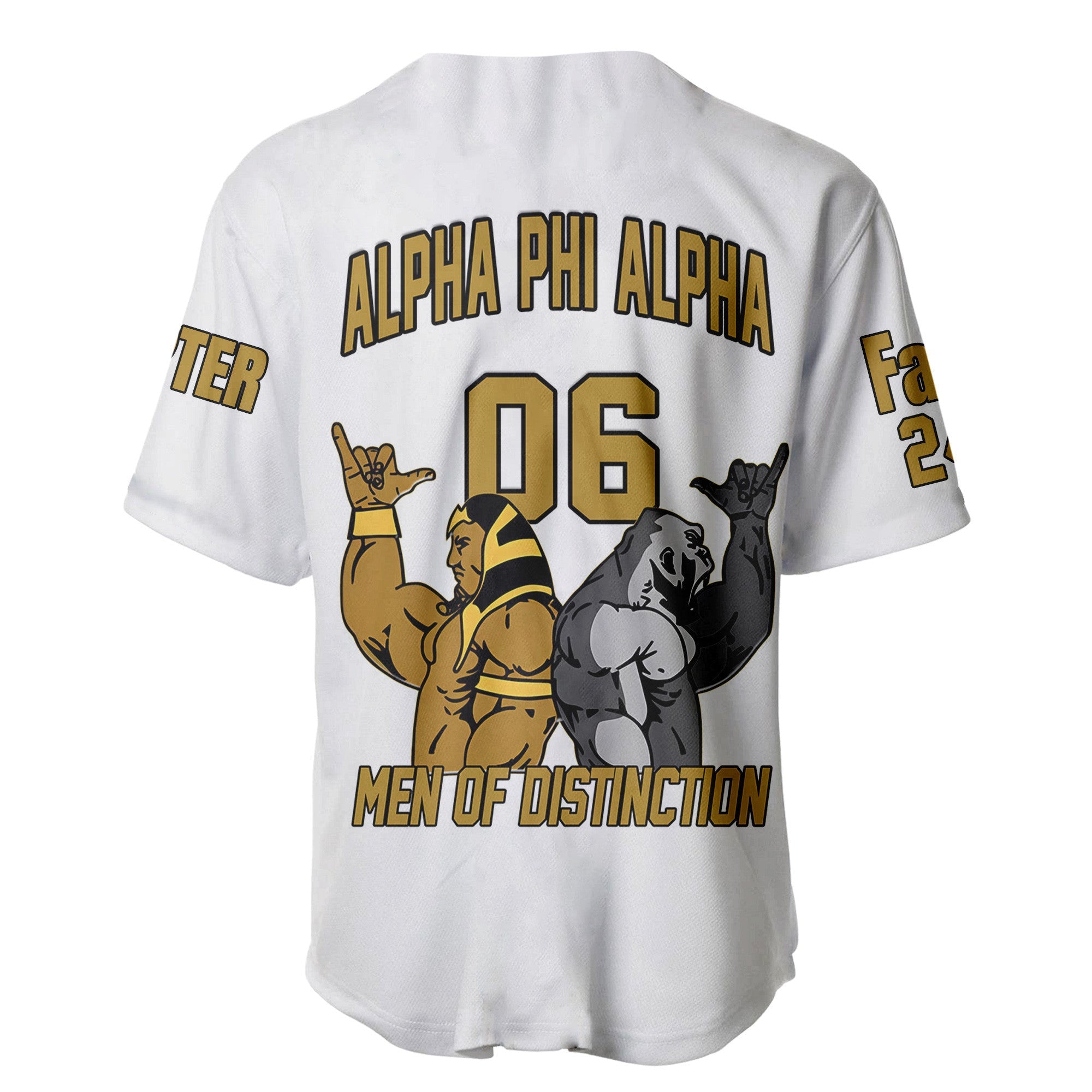 (Custom) Africazone Baseball Jersey - Alpha Phi Alpha Fraternity Handsign A31