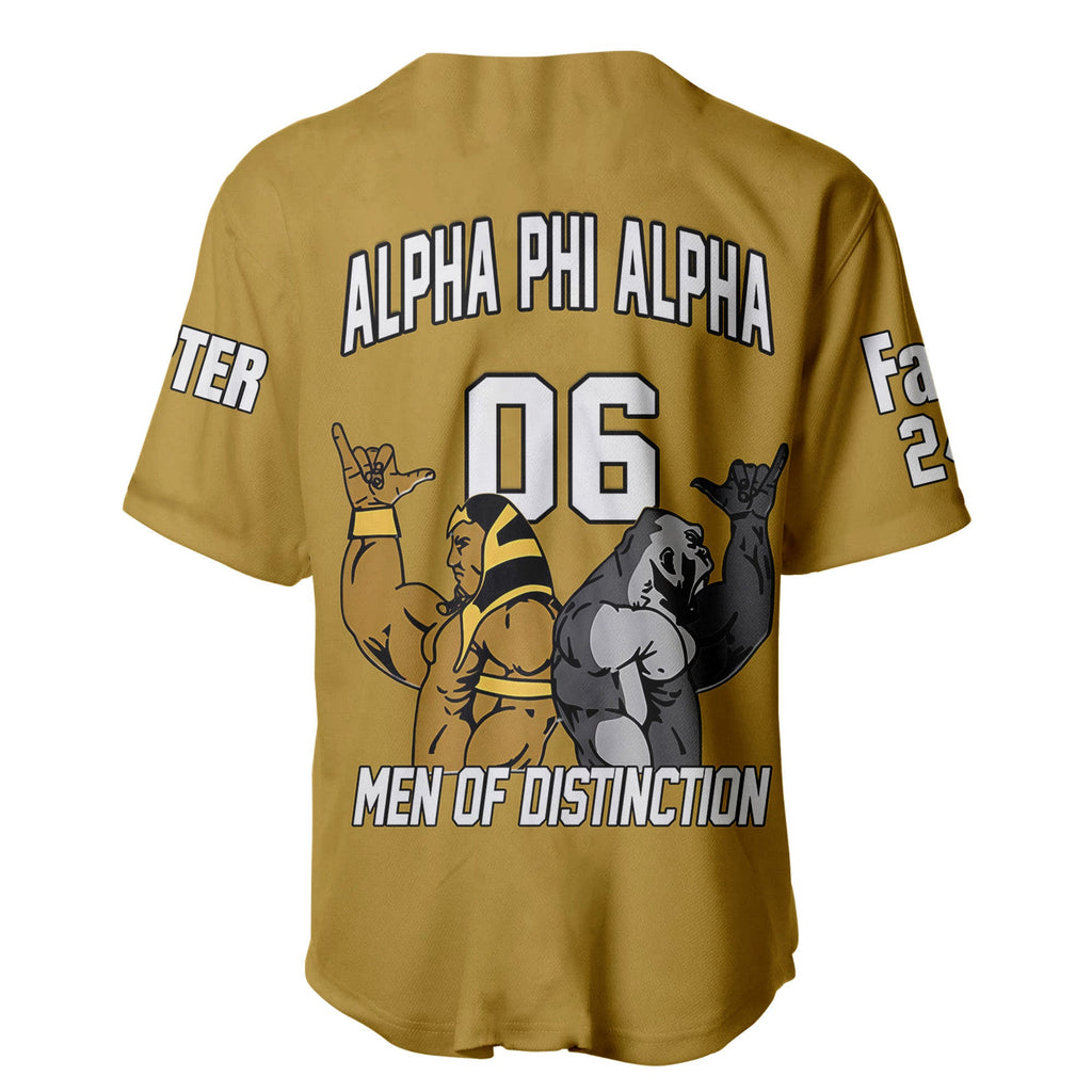 (Custom) Africazone Baseball Jersey - Alpha Phi Alpha Fraternity Handsign A31