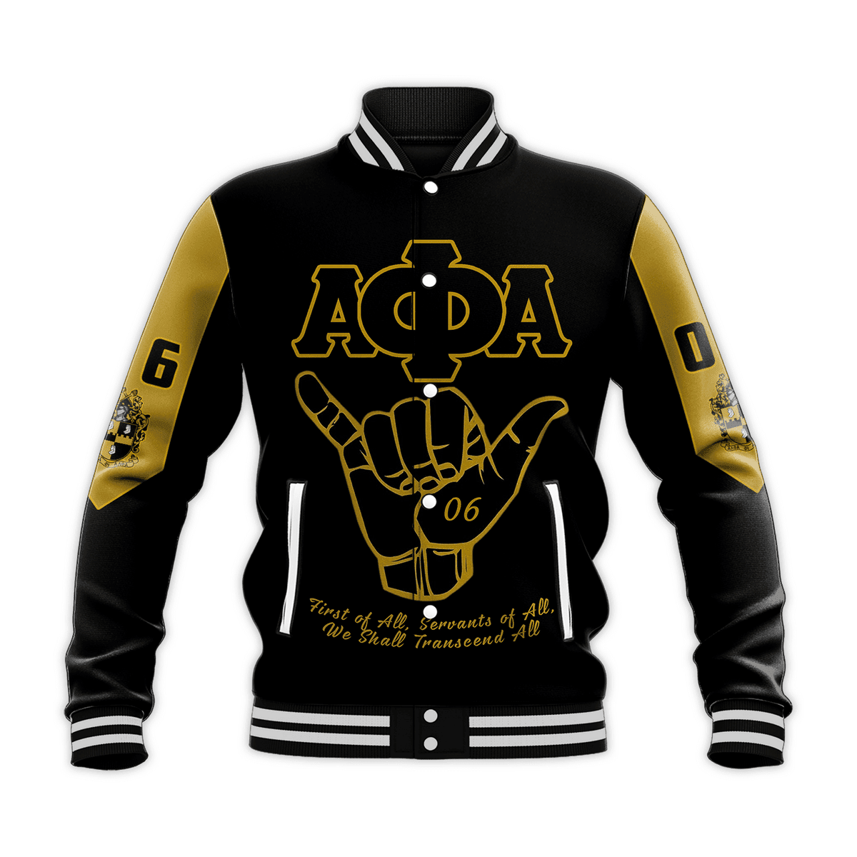 Africa Zone Jacket - (Custom) Alpha Phi Alpha Motto Baseball Jackets A31
