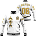 (Custom) Alpha Phi Alpha ( White ) Baseball Jackets A31 | Africazone