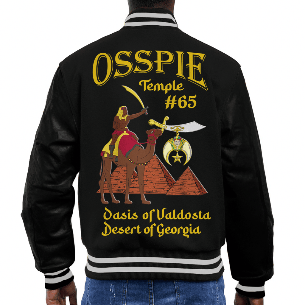 (Custom) Shriners Baseball Jacket - Nobles of the Mystic Shrine Camel Rider A31