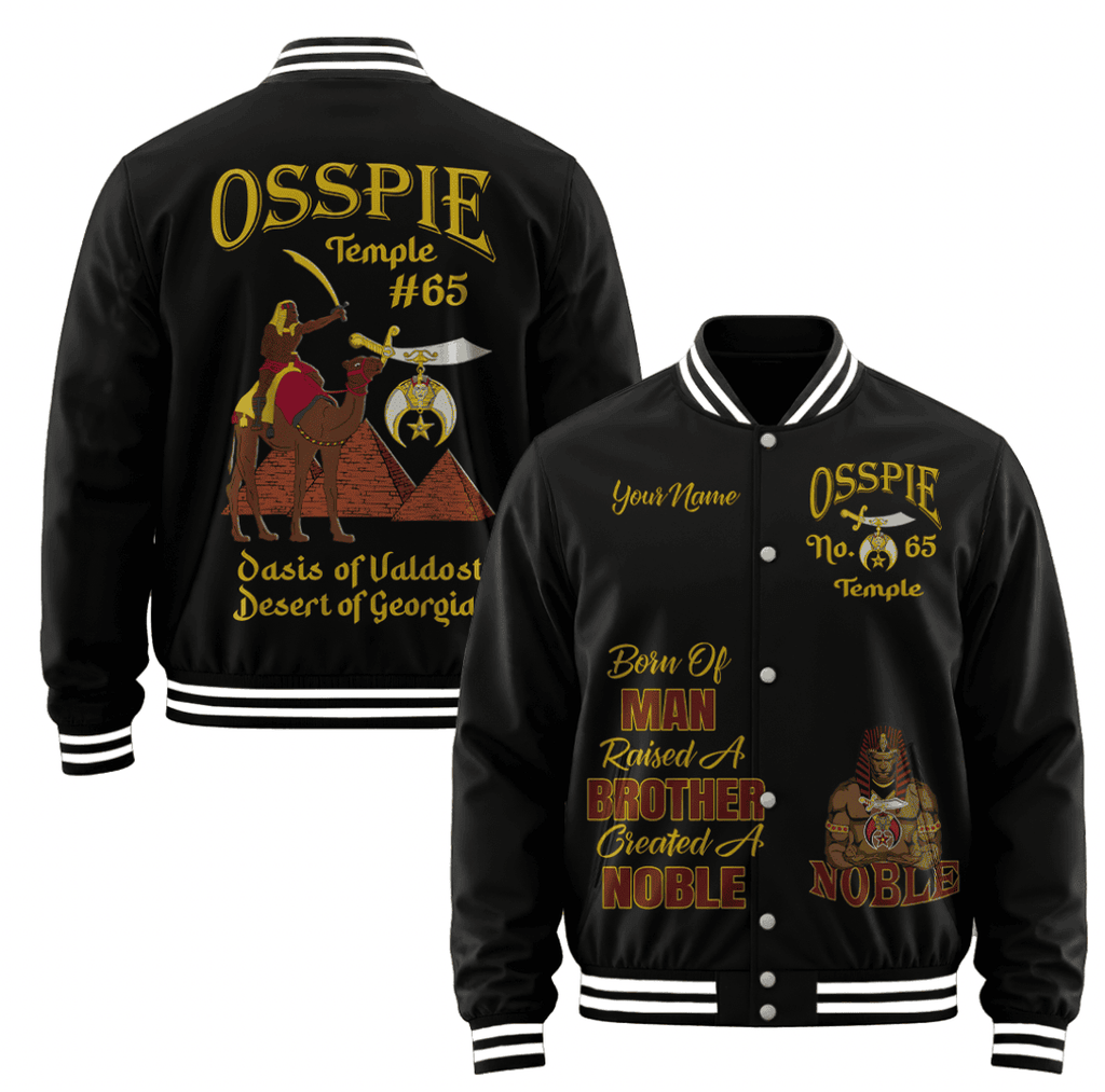 (Custom) Shriners Baseball Jacket - Nobles of the Mystic Shrine Camel Rider A31