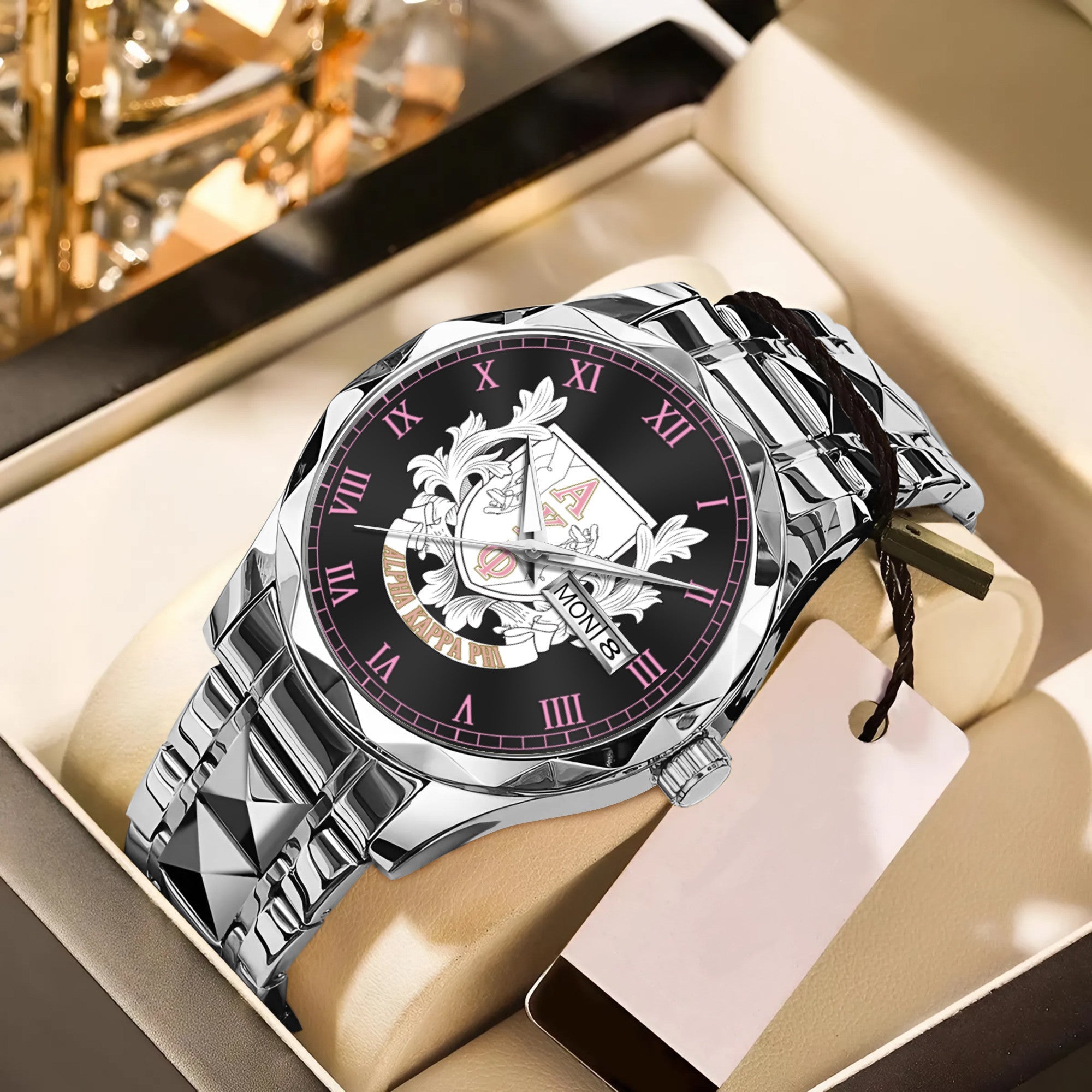 Greeklife Accessories - Alpha Kappa Phi Sorority Alloy Luxury Quartz Watch A31