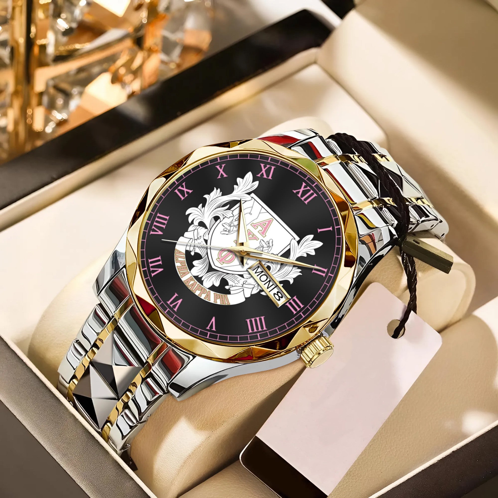 Greeklife Accessories - Alpha Kappa Phi Sorority Alloy Luxury Quartz Watch A31