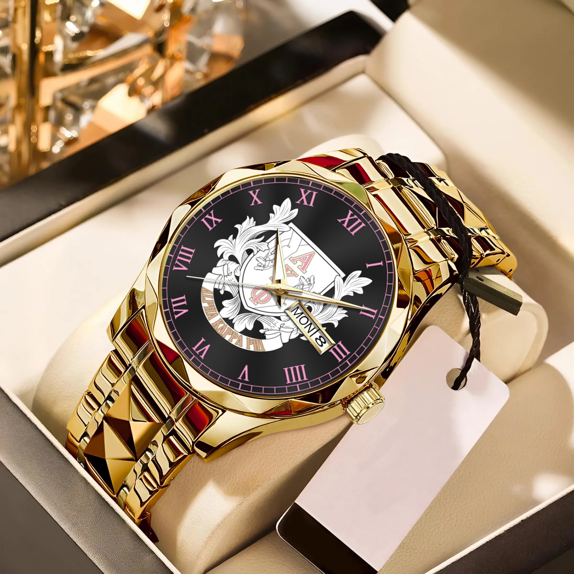 Greeklife Accessories - Alpha Kappa Phi Sorority Alloy Luxury Quartz Watch A31