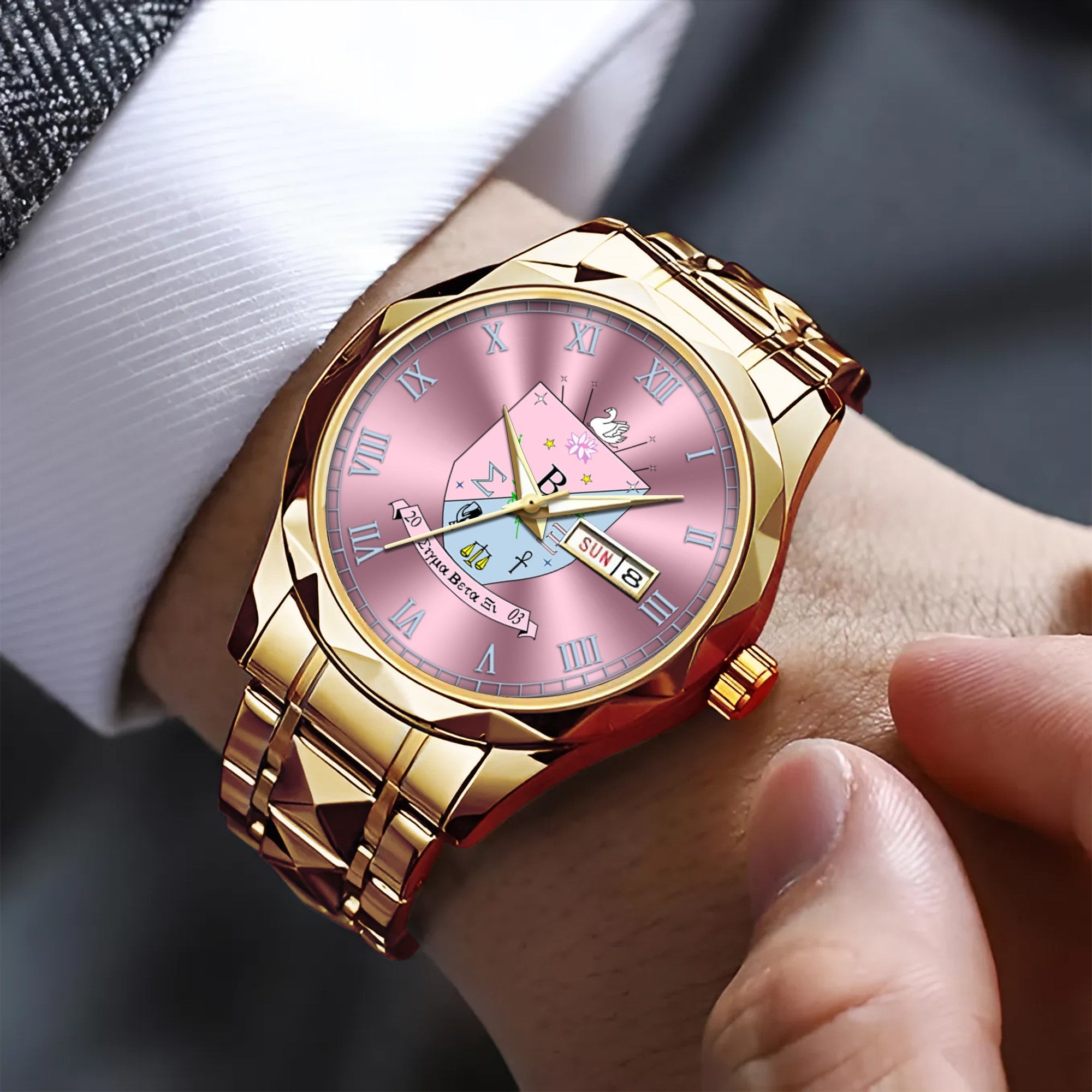Greeklife Accessories - Sigma Beta Xi Sorority Alloy Luxury Quartz Watch A31