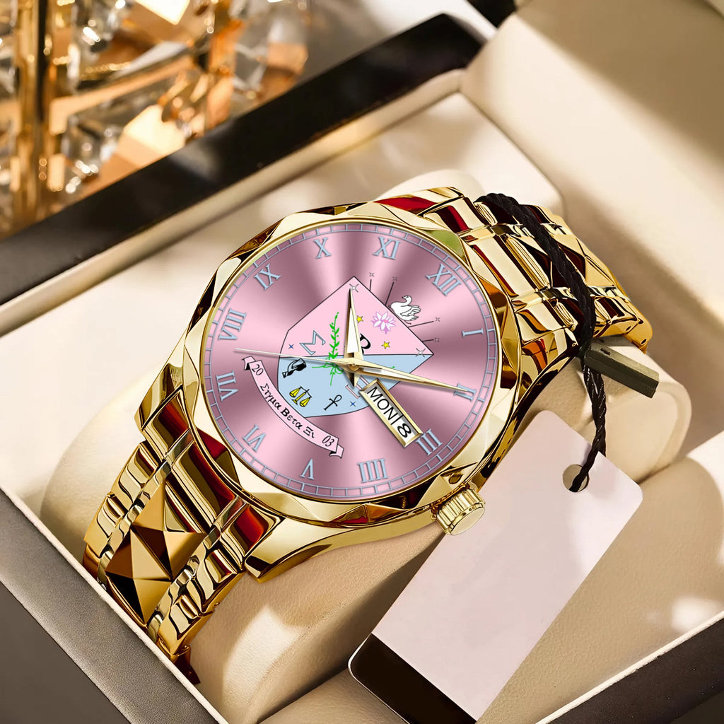 Greeklife Accessories - Sigma Beta Xi Sorority Alloy Luxury Quartz Watch A31