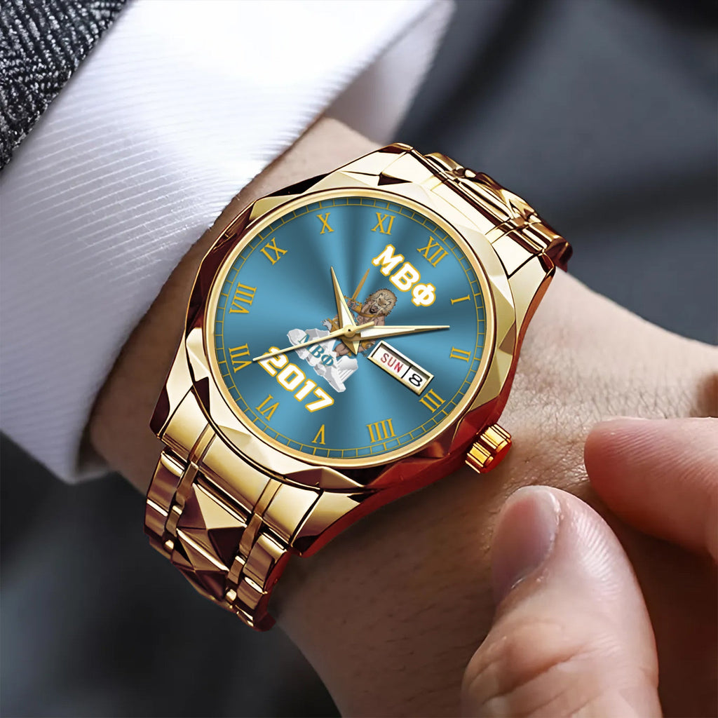Greeklife Accessories - Mu Beta Phi Military Fraternity King Alloy Luxury Quartz Watch A31